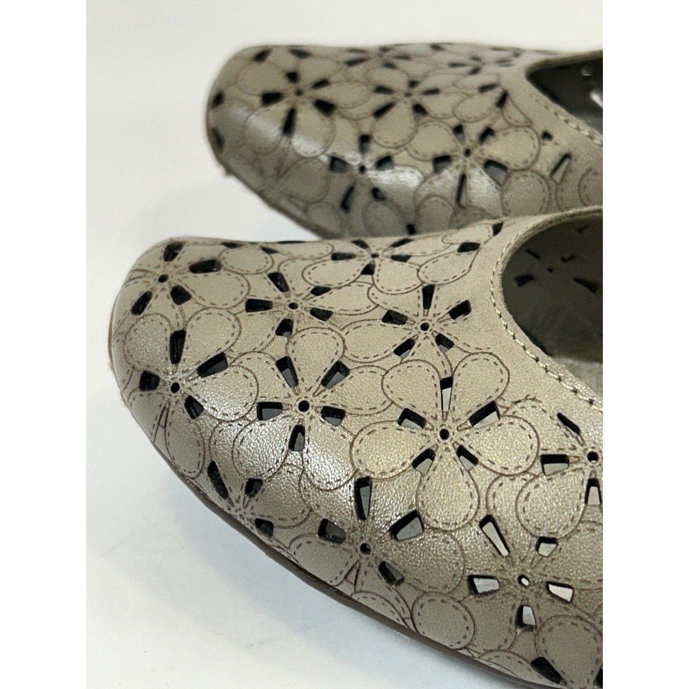 Rieker Antistress Mirjam Taupe Low Heel Mary Jane Leather Shoes-US 7/EU 38 - Picture 6 of 10